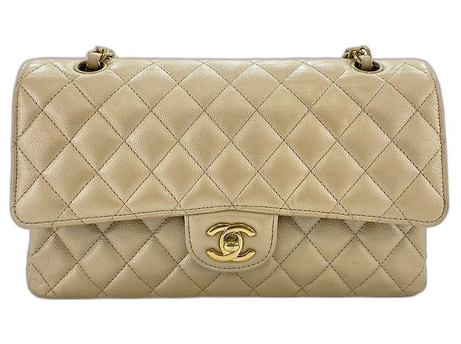 Timeless Borsa a tracolla Chanel Matelassé 25 in Beige - vista 2