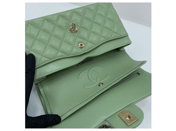 Borsa a Spalla Chanel Matelassé Verde - vista 12