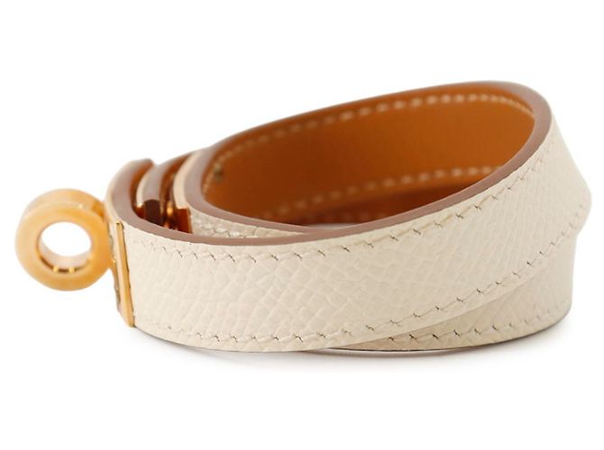 Hermès Bracciale Kelly Double Tour Hermes in Craie Pink - vista 2