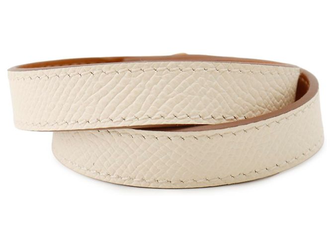 Hermès Bracciale Kelly Double Tour Hermes in Craie Pink - vista 3