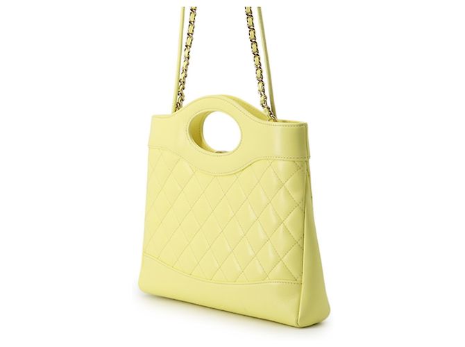 Timeless Borsa a Spalla Chanel Matelasse Small Chain Giallo - vista 2