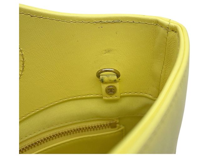 Timeless Borsa a Spalla Chanel Matelasse Small Chain Giallo - vista 7