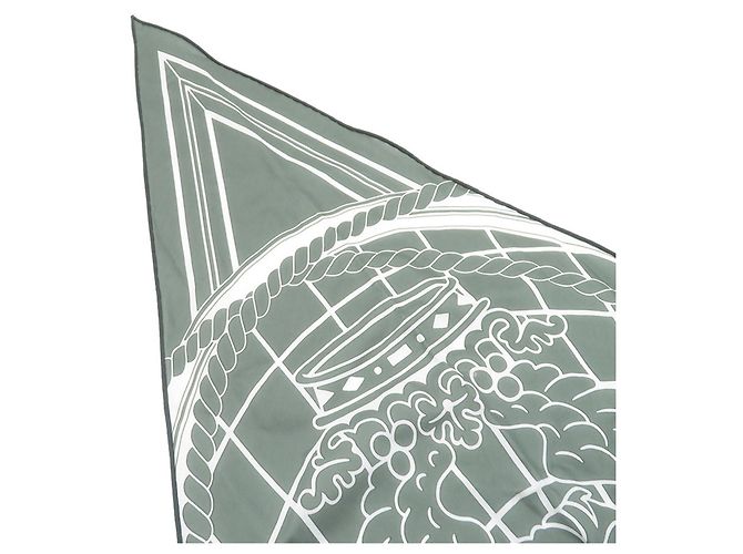Hermès Hermes Baumwollschal Weiß - Ansicht 2