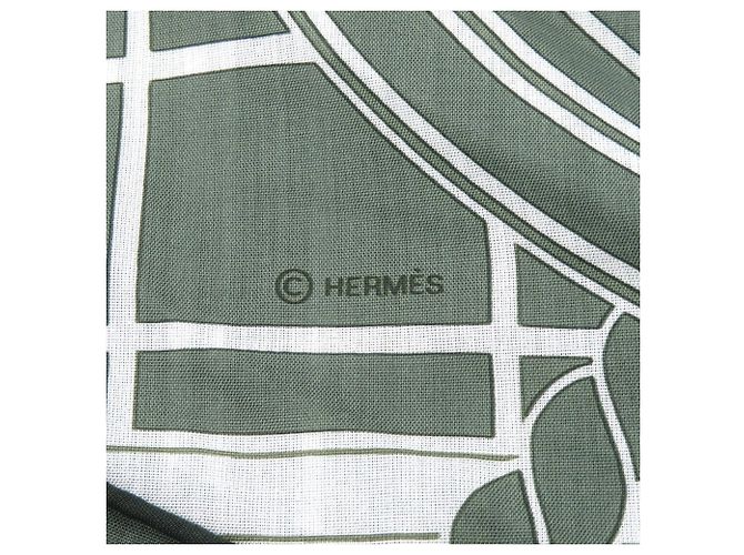 Hermès Hermes Baumwollschal Weiß - Ansicht 7