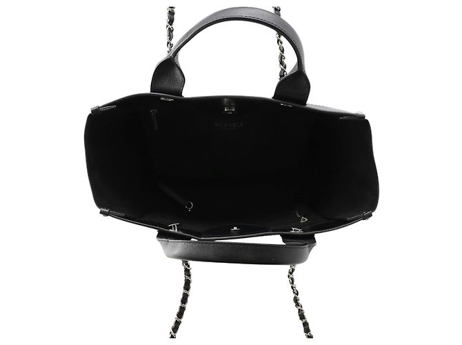 Borsa Tote Chanel Deauville Nero - vista 6