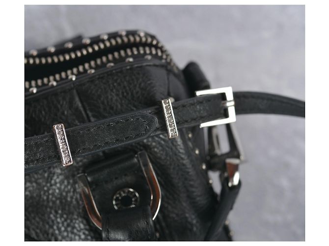 Zadig & Voltaire Sunny XS Mini borsa in pelle nera con borchie Nero - vista 13