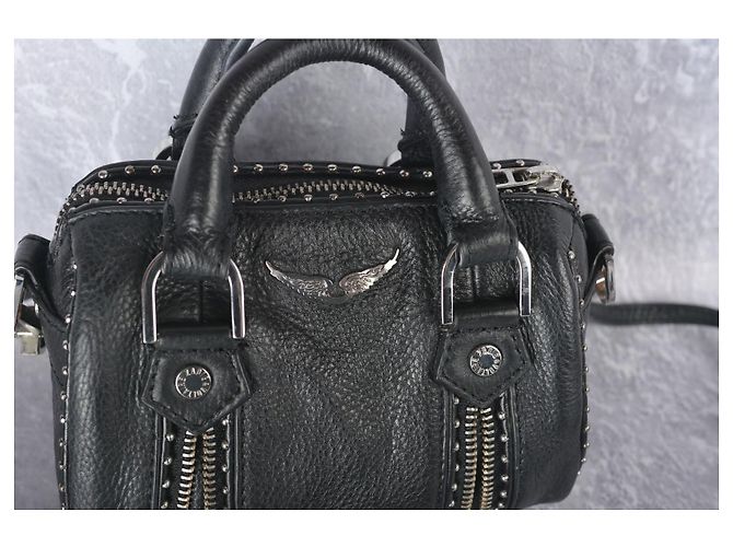 Zadig & Voltaire Sunny XS Mini borsa in pelle nera con borchie Nero - vista 3