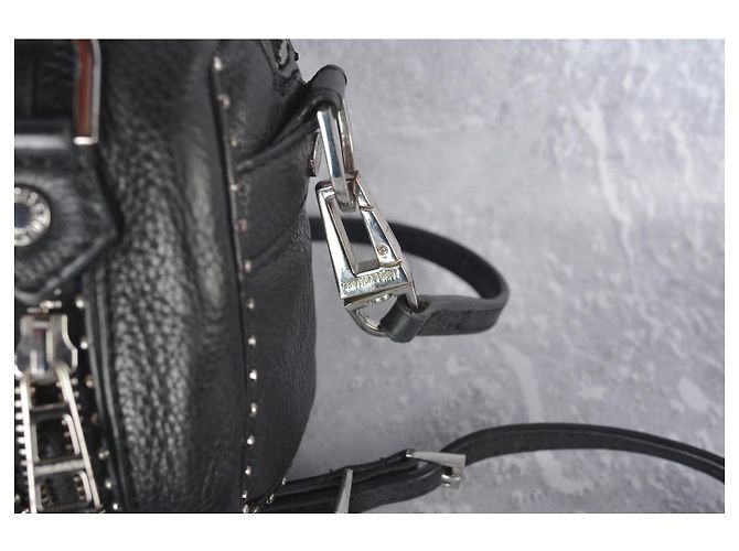 Zadig & Voltaire Sunny XS Mini borsa in pelle nera con borchie Nero - vista 8