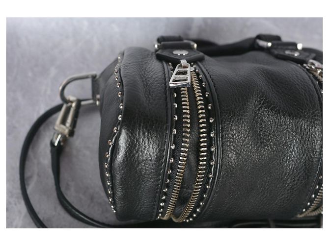 Zadig & Voltaire Sunny XS Mini borsa in pelle nera con borchie Nero - vista 9