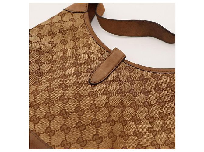 Gucci Borsa Hobo in tela monogram GG Marrone - vista 8