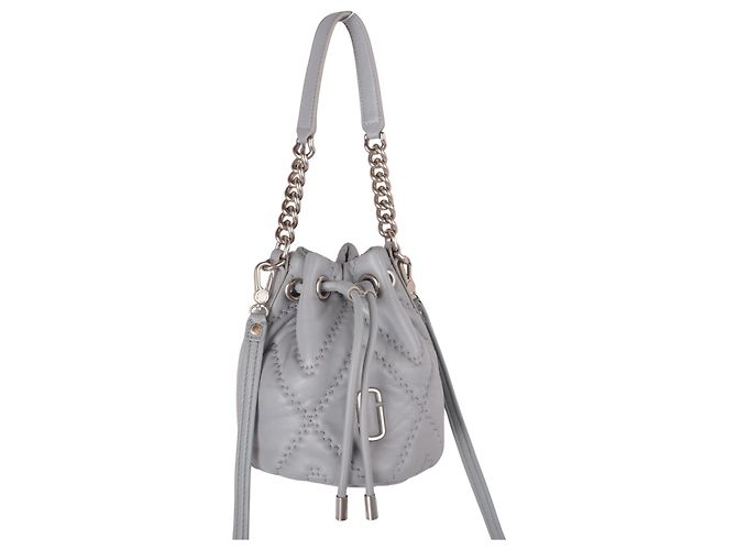 Marc Jacobs The J Marc gesteppte Leder-Bucket-Bag - Grau - Ansicht 15