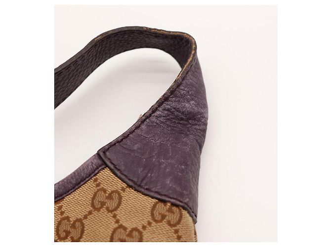 Gucci Jackie Borsa Hobo in Tela Monogram Marrone Beige - vista 10
