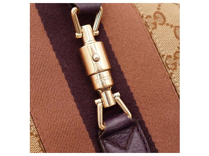 Gucci Jackie Borsa Hobo in Tela Monogram Marrone Beige - vista 7