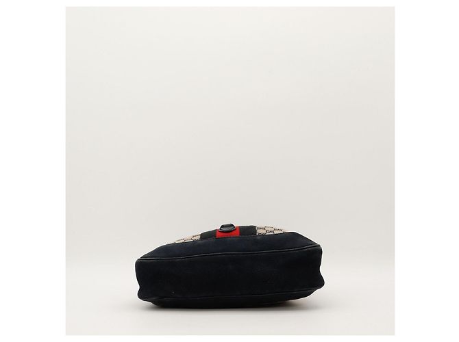 Gucci Borsa Hobo in tela Monogram GG Nero Rosso Beige - vista 5