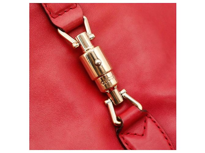 Gucci Jackie 1961 Borsa Hobo in pelle rossa Rosso - vista 7