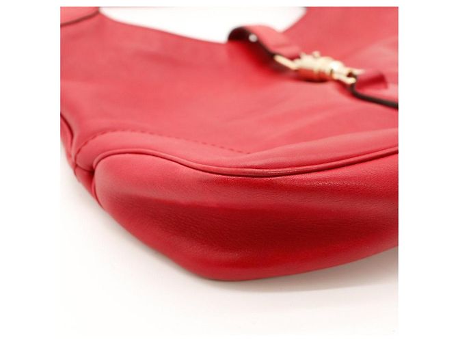 Gucci Jackie 1961 Borsa Hobo in pelle rossa Rosso - vista 9