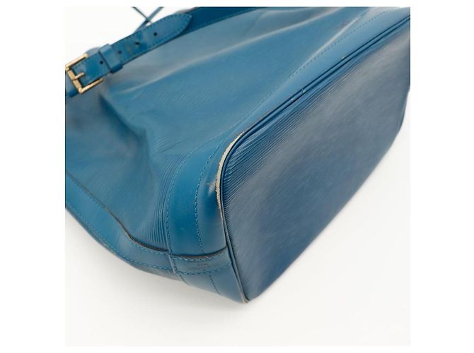 Louis Vuitton Borsa a secchiello Noe in pelle Epi Blu - vista 11