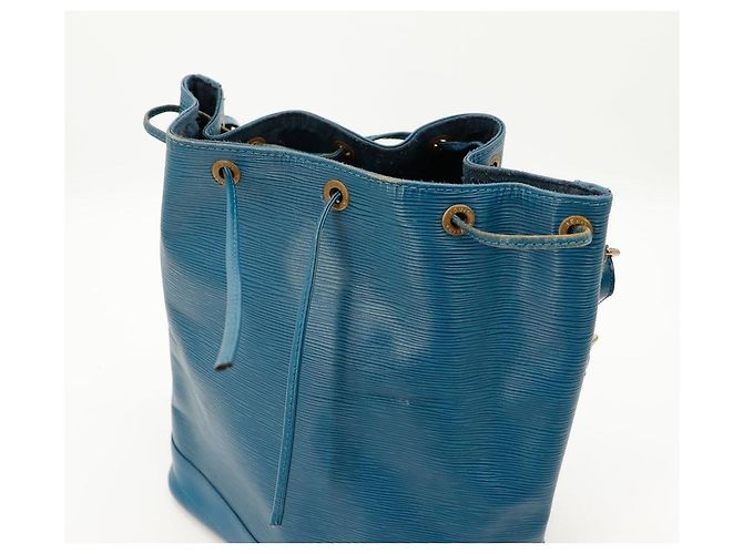 Louis Vuitton Borsa a secchiello Noe in pelle Epi Blu - vista 6