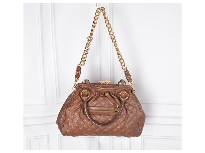 Marc Jacobs Stam gesteppte Lederhandtasche Braun - Ansicht 11