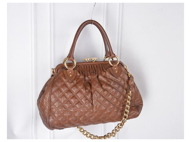Marc Jacobs Stam gesteppte Lederhandtasche Braun - Ansicht 2