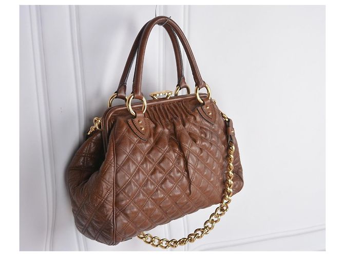 Marc Jacobs Stam gesteppte Lederhandtasche Braun - Ansicht 5