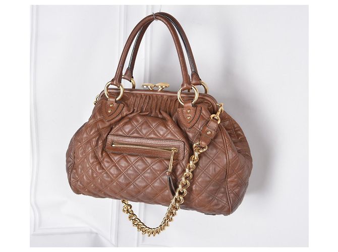 Marc Jacobs Stam gesteppte Lederhandtasche Braun - Ansicht 7