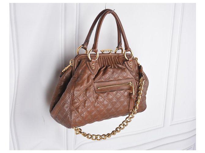 Marc Jacobs Stam gesteppte Lederhandtasche Braun - Ansicht 8