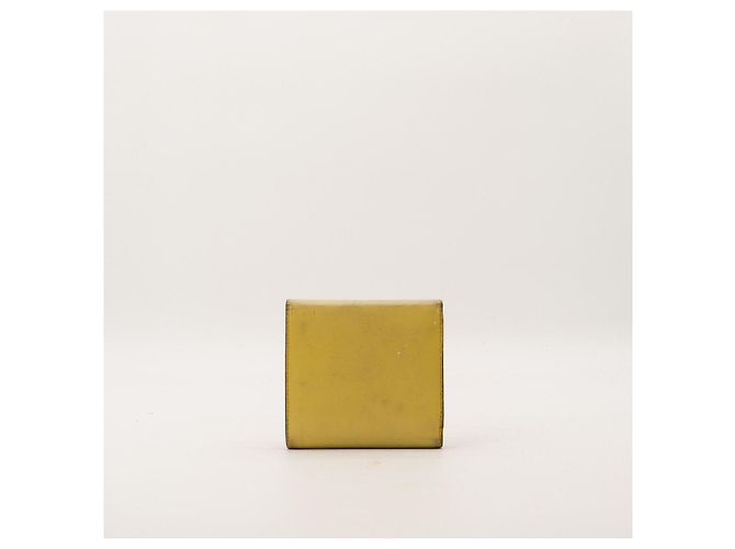 Courreges Courrèges Portafoglio tri-fold in pelle gialla Giallo - vista 3