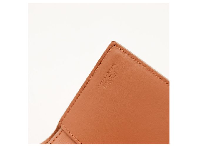Fendi Cartera bi-fold en cuero Castaño Beige - vista 10