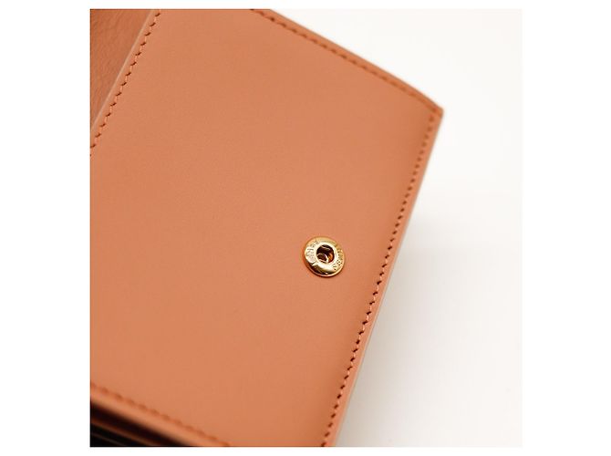 Fendi Cartera bi-fold en cuero Castaño Beige - vista 9