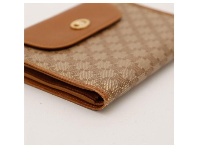 Céline Celine Triomphe Canvas Bi-Fold Wallet Brown - view 10