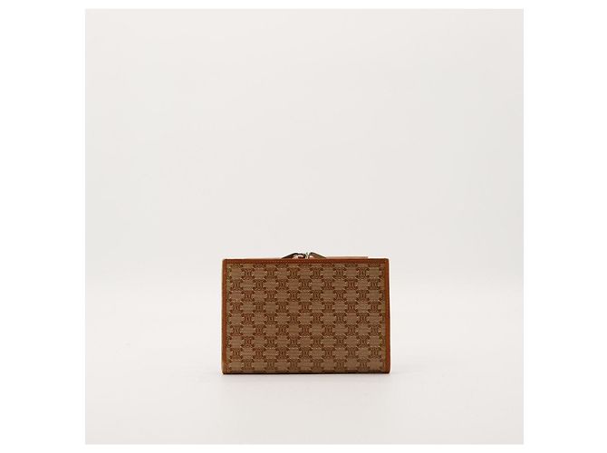Céline Celine Triomphe Canvas Bi-Fold Wallet Brown - view 3