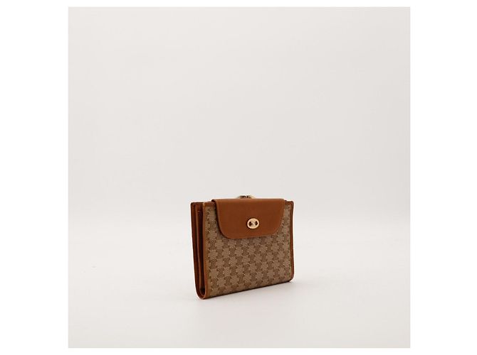 Céline Celine Triomphe Canvas Bi-Fold Wallet Brown - view 4