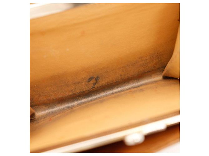 Céline Celine Cartera Triomphe de lona Castaño Beige - vista 9