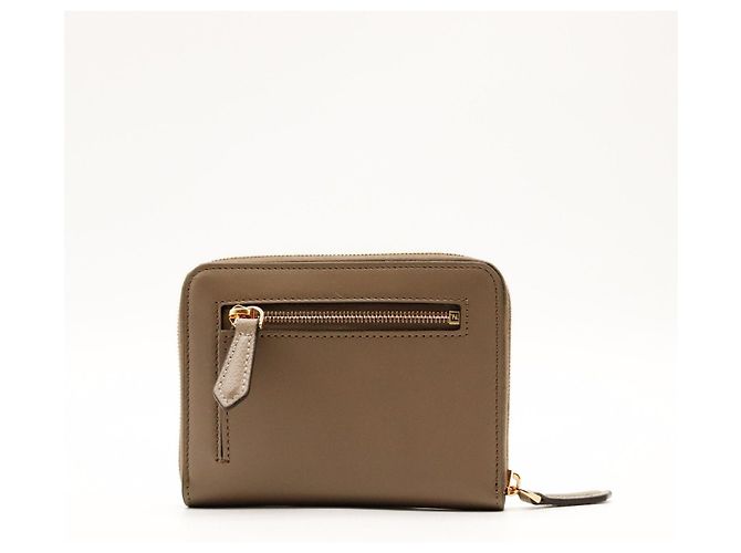 Fendi FF Vertigo Zip-Around Wallet in Brown Leather - view 3