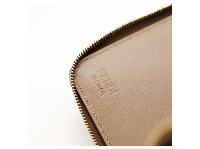 Fendi FF Vertigo Zip-Around Wallet in Brown Leather - view 9