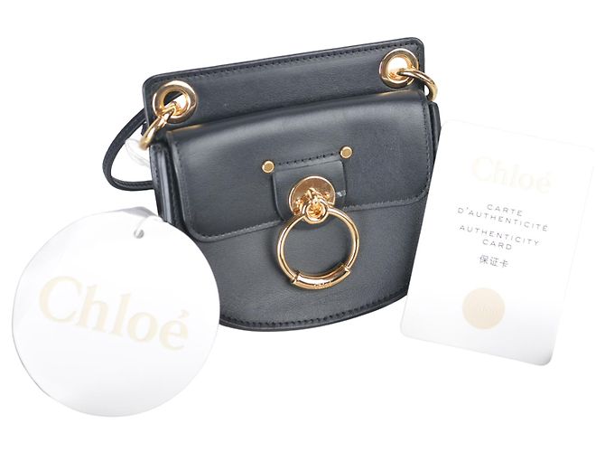Chloé Mini Borsa Tess in Pelle Nero - vista 2
