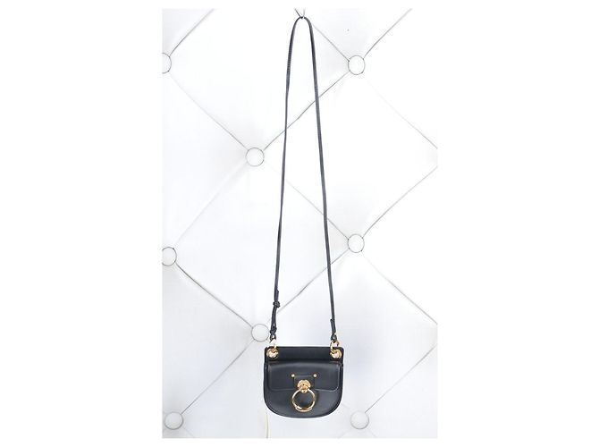 Chloé Mini Borsa Tess in Pelle Nero - vista 3