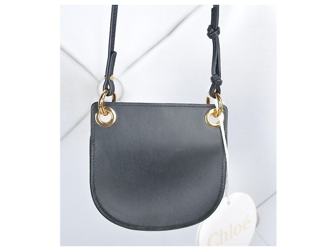 Chloé Mini Borsa Tess in Pelle Nero - vista 6