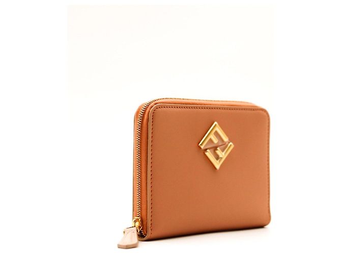 Cartera Fendi Bi-Fold de cuero Castaño - vista 4