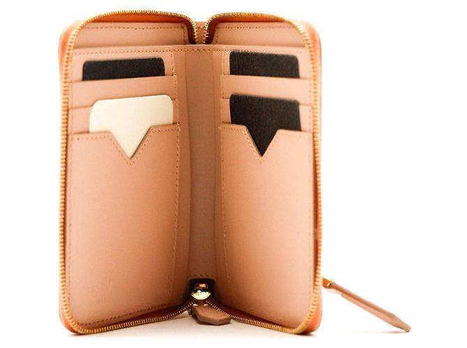 Cartera Fendi Bi-Fold de cuero Castaño - vista 5
