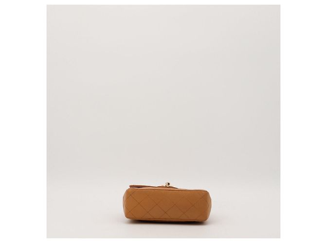 Chanel Classic Flap Small Borsa in Pelle Beige - vista 6