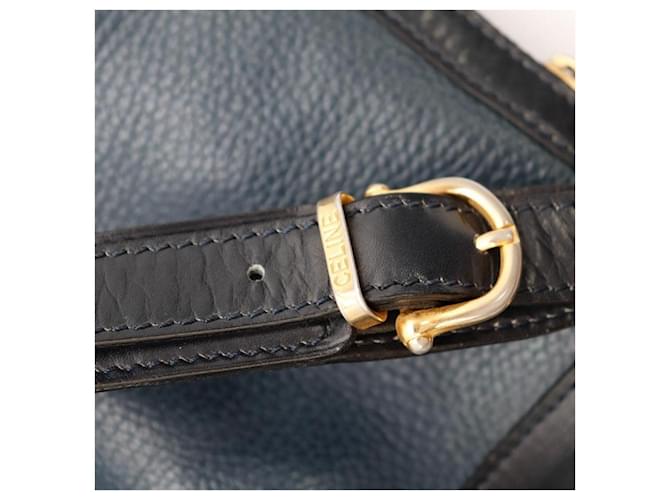Céline Celine Borsa a Secchiello in Pelle Nero Blu scuro - vista 11