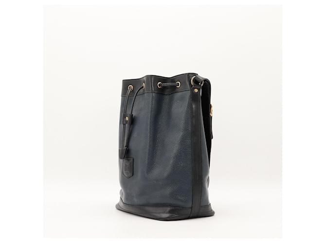 Céline Celine Borsa a Secchiello in Pelle Nero Blu scuro - vista 2