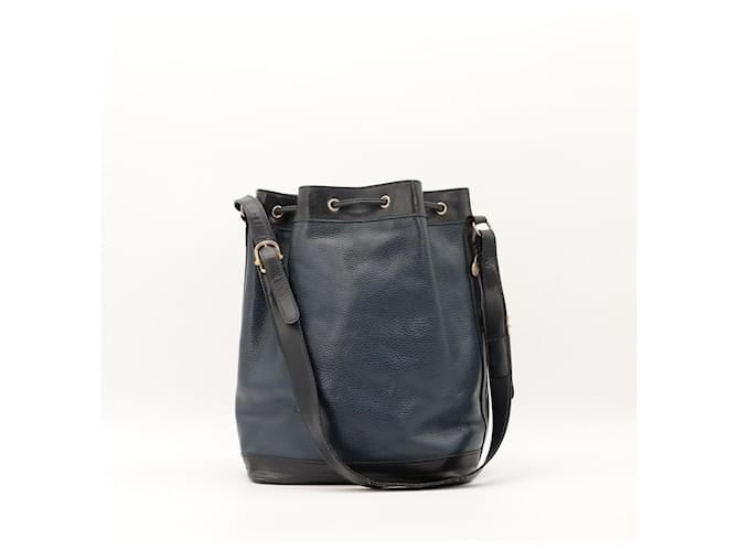Céline Celine Borsa a Secchiello in Pelle Nero Blu scuro - vista 3