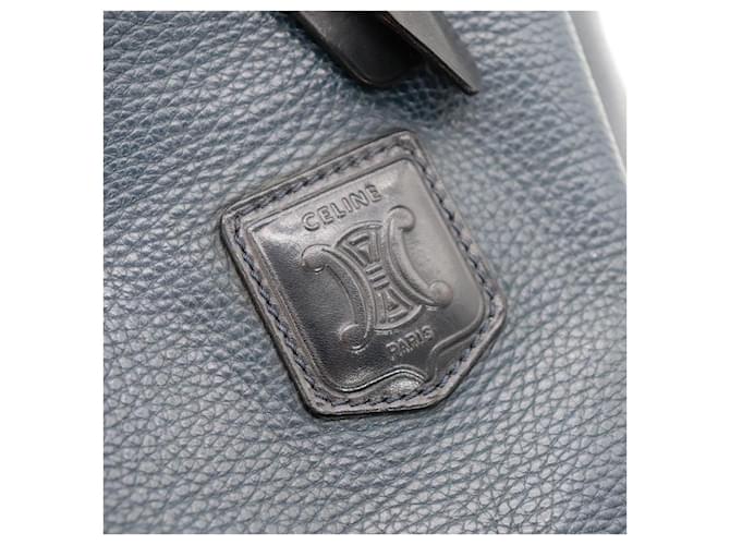 Céline Celine Borsa a Secchiello in Pelle Nero Blu scuro - vista 7