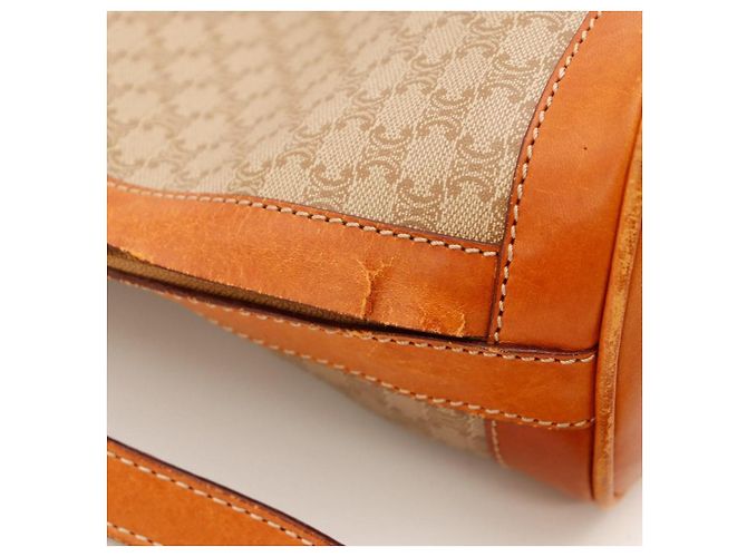 Céline Celine Monogram Canvas Beuteltasche Braun Beige - Ansicht 10
