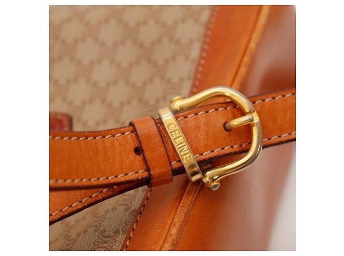 Céline Celine Monogram Canvas Beuteltasche Braun Beige - Ansicht 11