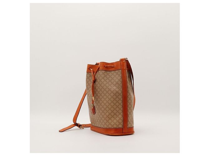 Céline Celine Monogram Canvas Beuteltasche Braun Beige - Ansicht 2