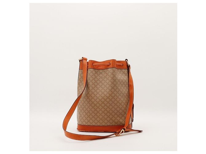 Céline Celine Monogram Canvas Beuteltasche Braun Beige - Ansicht 3